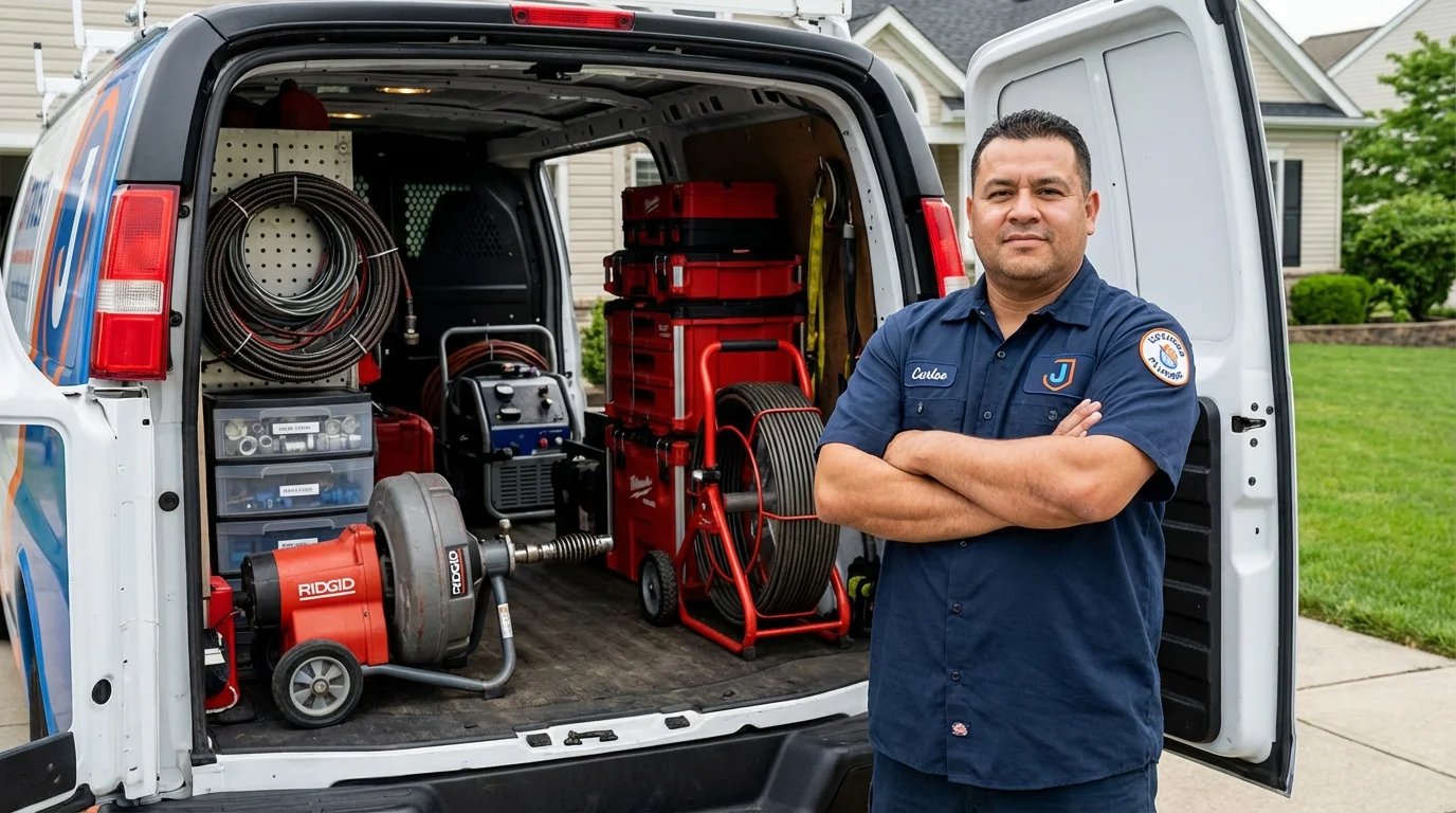 Professional drain cleaning equipment and Johns Plumbing LLC plumber in Kennewick